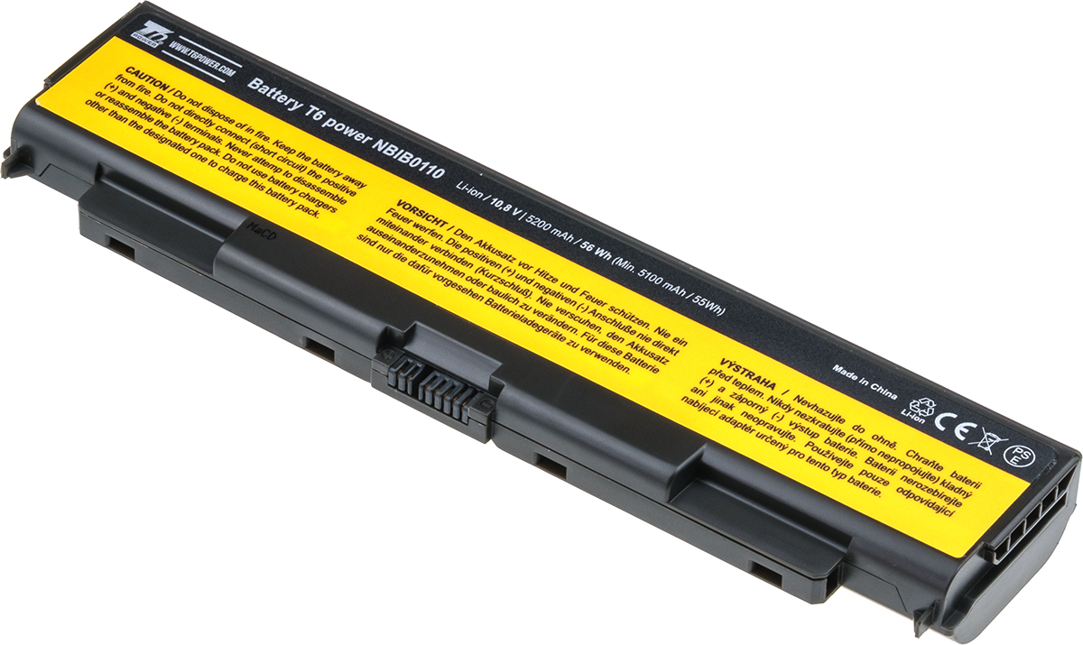 Baterie T6 Power Lenovo ThinkPad T440p, T540p, W540, L440, L540 serie, 5200mAh, 56Wh, 6cell