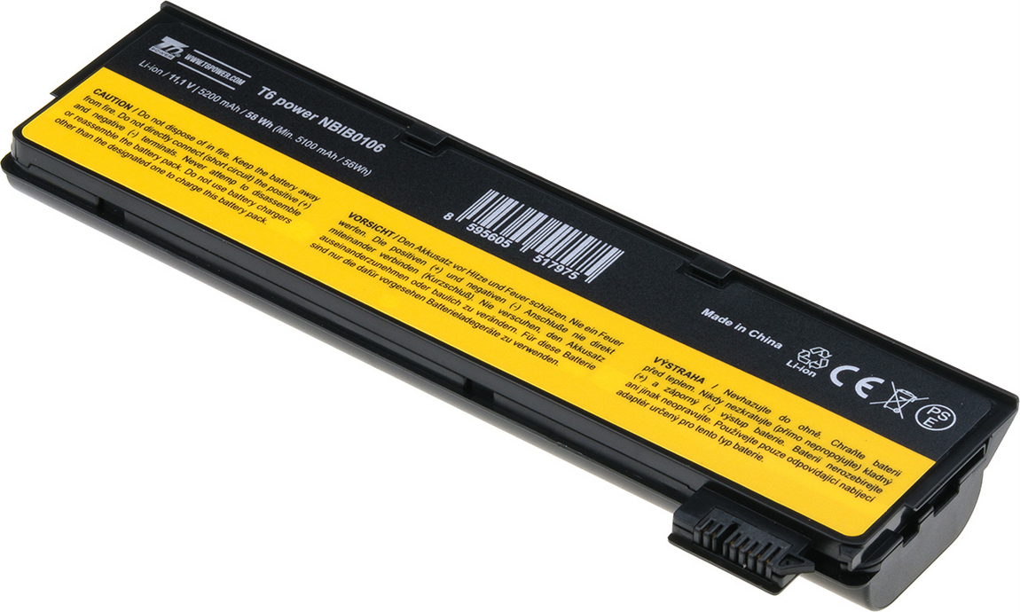 Baterie T6 Power Lenovo ThinkPad T440s, T450s, T550, L450, T440, X240, 68+, 5200mAh, 58Wh, 6cell