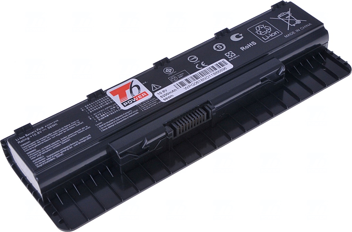 Obrázok Baterie T6 power Asus G741, G771, R555, R751, N551, N751, G551, GL551, 5200mAh, 56Wh, 6cell NBAS0107