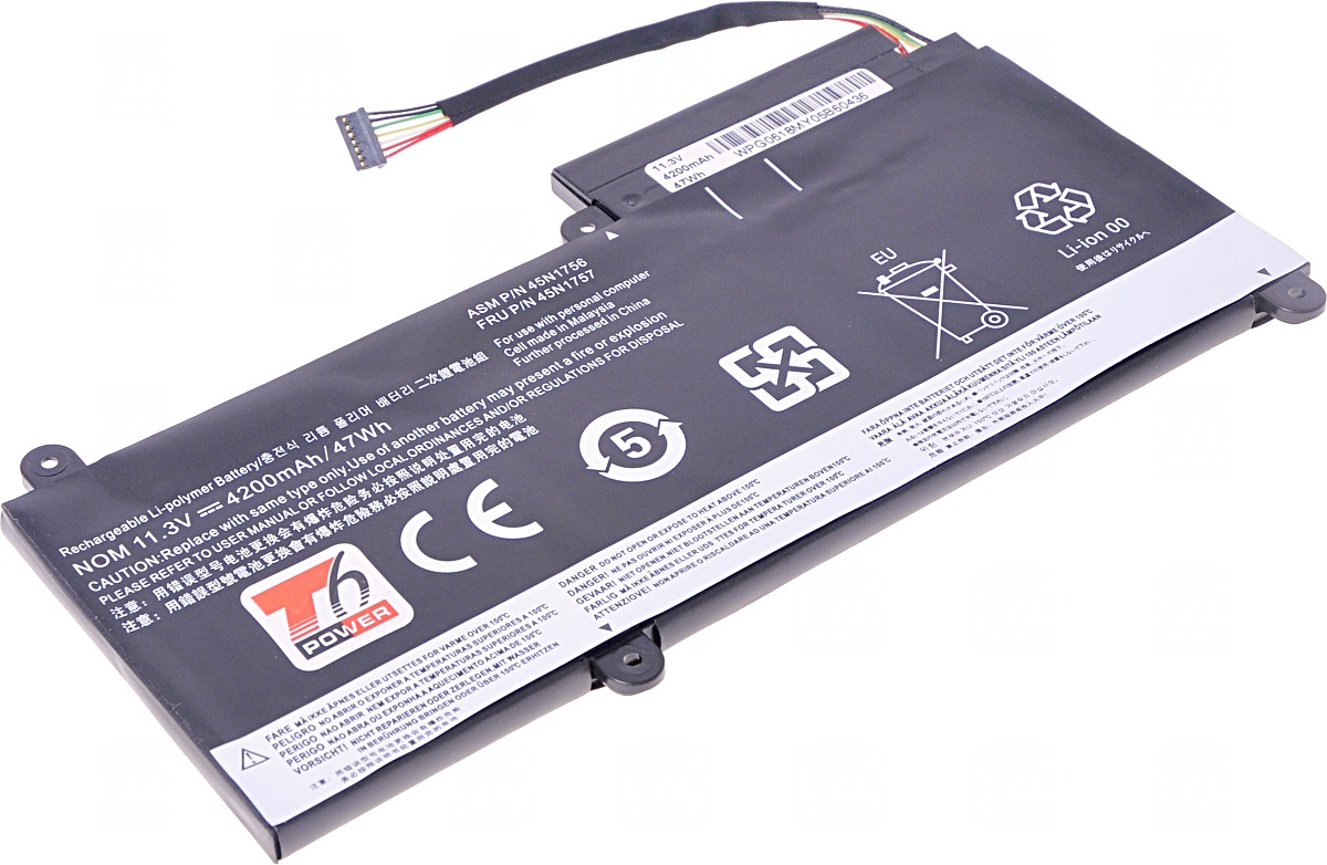 Obrázok Baterie T6 power Lenovo ThinkPad E450, E450c, E455, E460, E465, 4160mAh, 47Wh, 3cell, Li-Pol NBIB0135