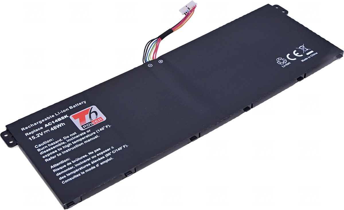 Obrázok Baterie T6 power Acer Aspire E3, E11, E5-721, V3-371, 2200mAh, 33Wh, 4cell, Li-pol, NBAC0080