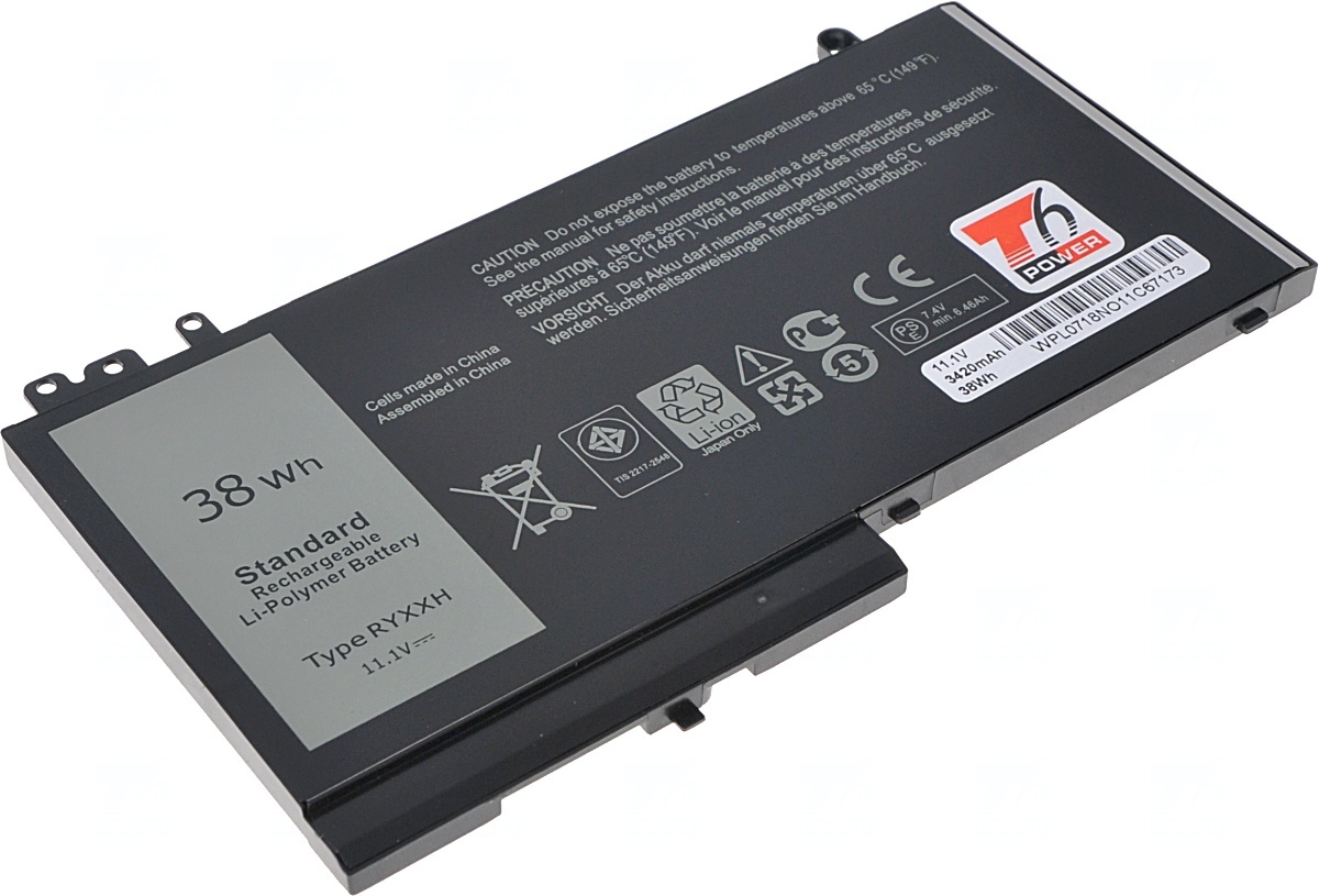 Obrázok Baterie T6 power Dell Latitude E5450, E5550, E5250, 3150, 3160, 3420mAh, 38Wh, 3cell, Li-pol NBDE0173