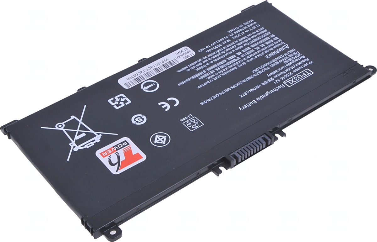 Obrázok Baterie T6 power HP Pavilion 14-cd000, 15-cc000, 15-cd000 serie, 3630mAh, 41Wh, 3cell, Li-pol NBHP0132