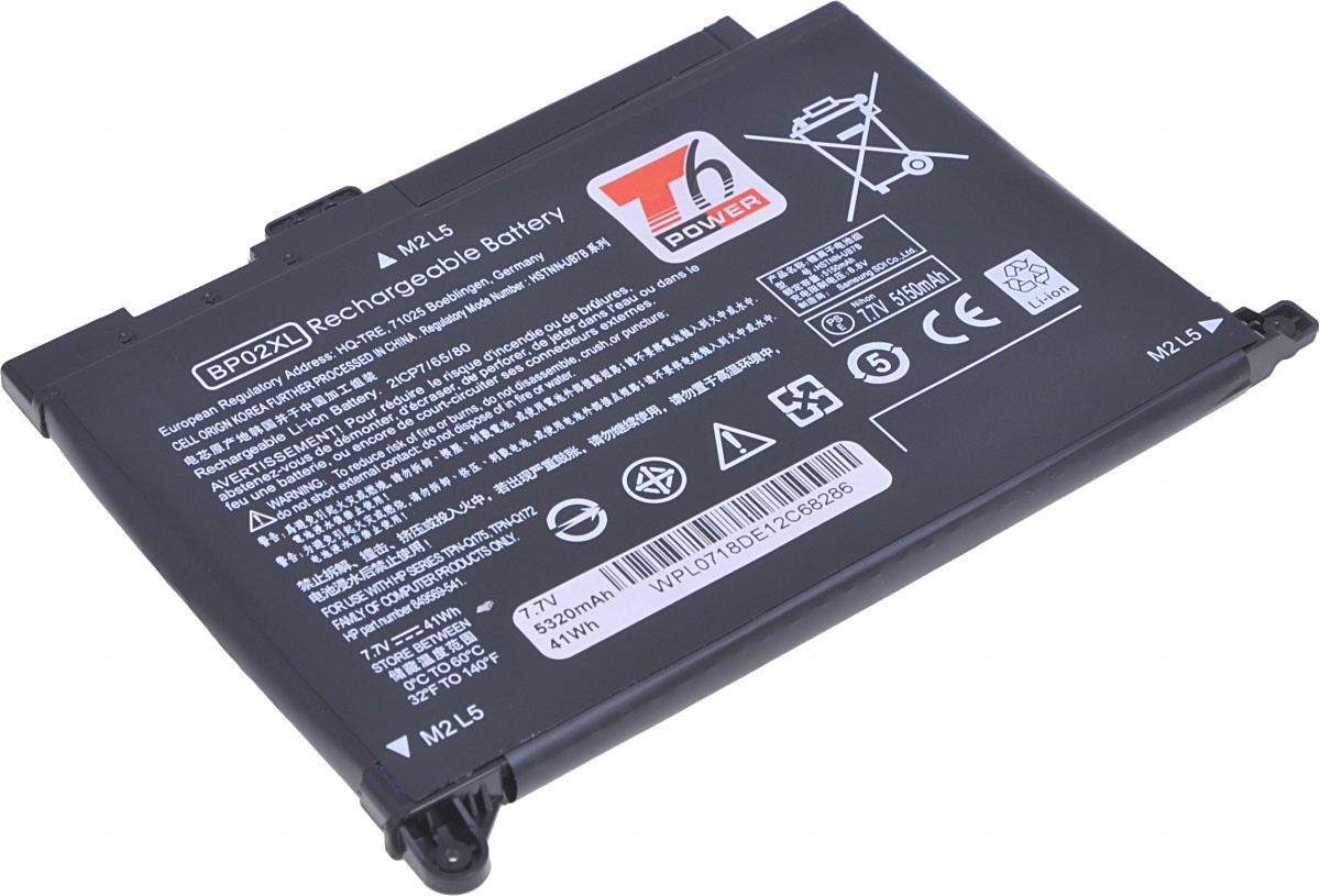 Obrázok Baterie T6 power HP Pavilion 15-au000, 15-au100, 15-aw000, 15-aw100, 5320mAh, 41Wh, 2cell, Li-pol NBHP0134