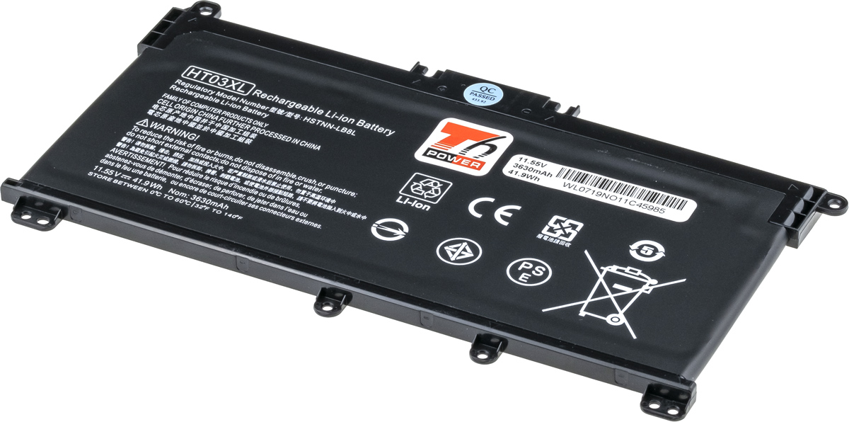 Obrázok Baterie T6 power HP 250 G7, 255 G7, 15-cs000, 15-da000, 17-by000, 3600mAh, 41Wh, 3cell, Li-pol NBHP0149