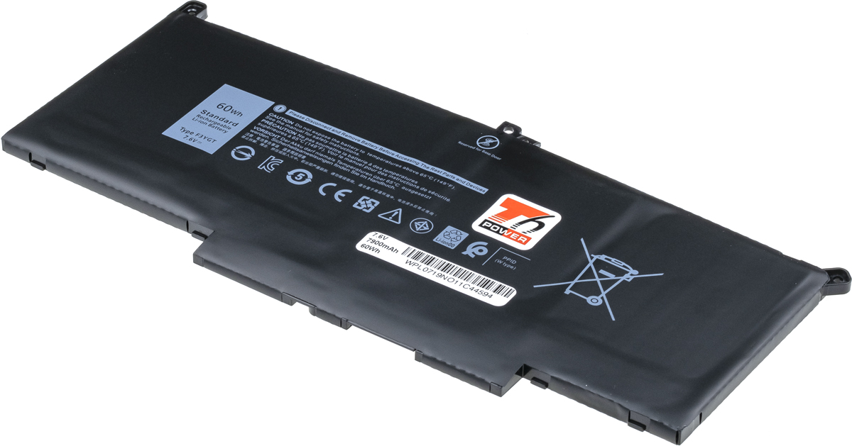 Obrázok Baterie T6 power Dell Latitude 7280, 7290, 7380, 7390, 7480, 7490, 7900mAh, 60Wh, 4cell, Li-pol NBDE0185