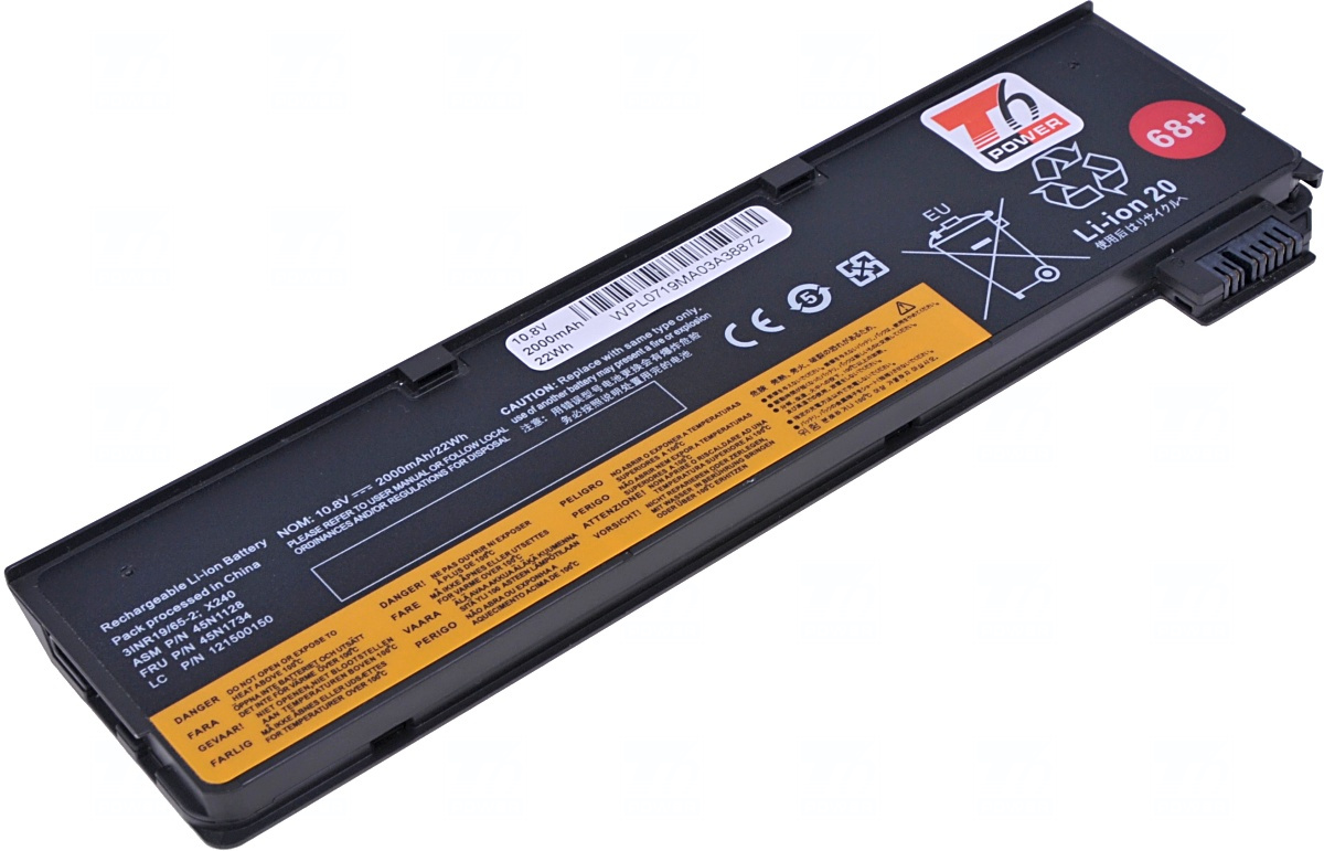 Obrázok Baterie T6 power Lenovo ThinkPad T440s, T450s, T460p, T470p, T550, P50s, 68, 2000mAh, 22Wh, 3cell NBIB0146