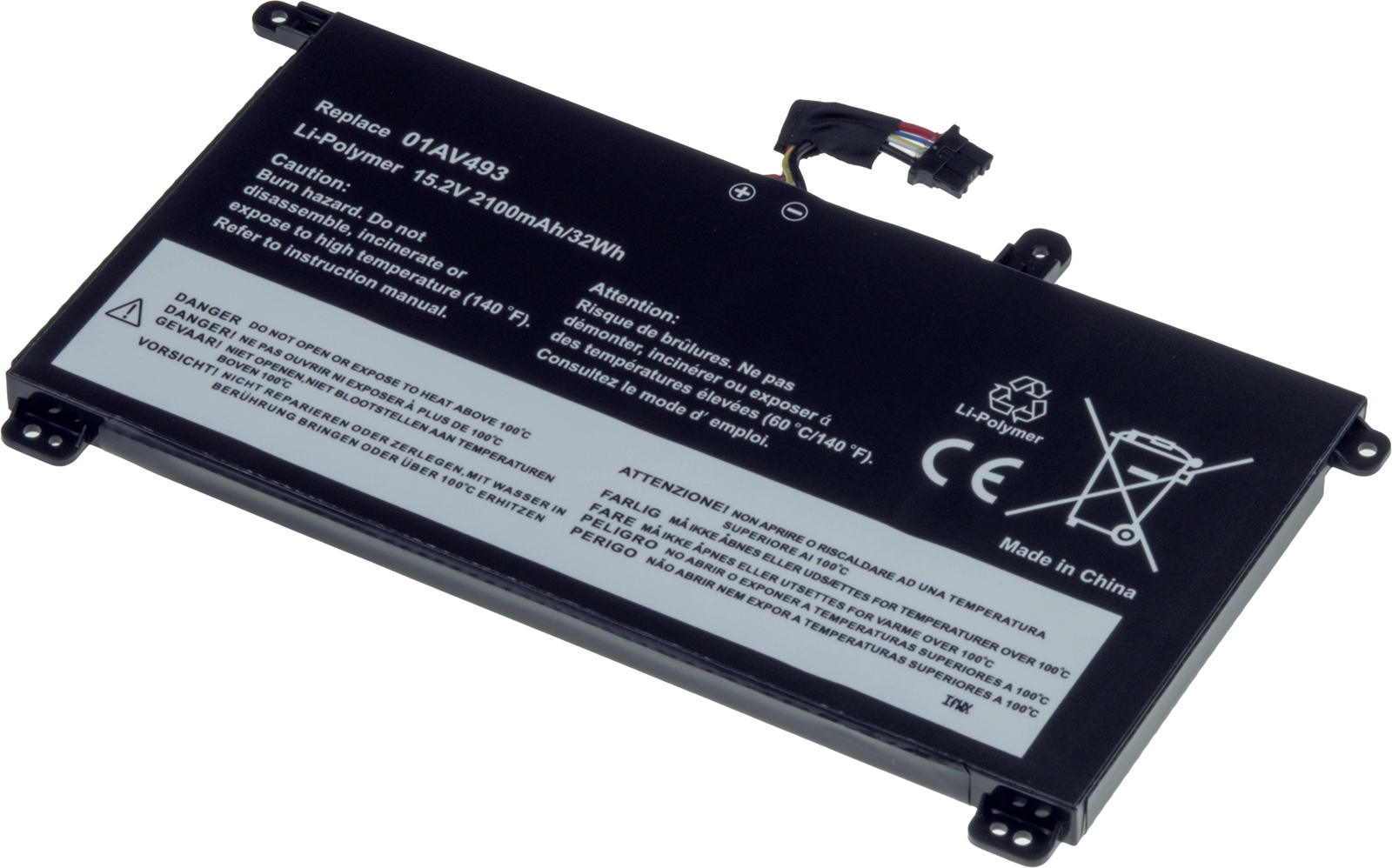 Baterie T6 Power pro Lenovo ThinkPad T570, T580, P51s, P52s, internal, 2100mAh, 32Wh, 4cell