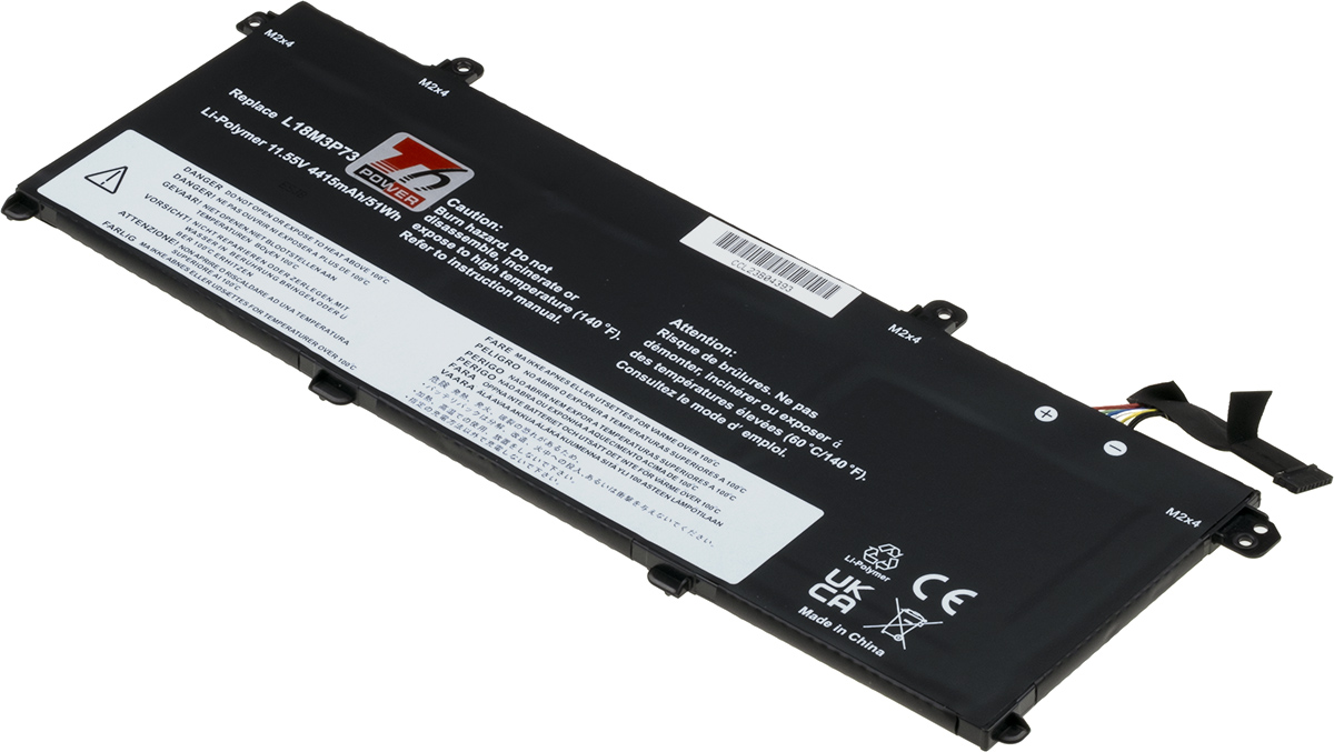 Baterie T6 Power Lenovo ThinkPad T490, T495, T14 Gen 1, P14s, P43s, 4415mAh, 51Wh, 3cell, Li-pol