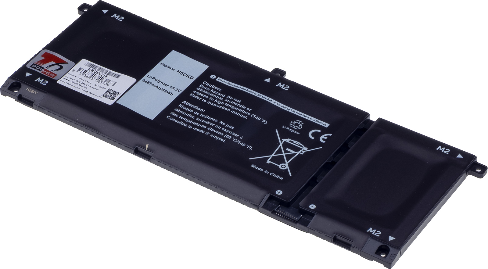 Baterie T6 Power pro Dell Latitude 3410, 3510, Inspiron 5501, 5505, 3487mAh, 53Wh, 4cell, Li-pol