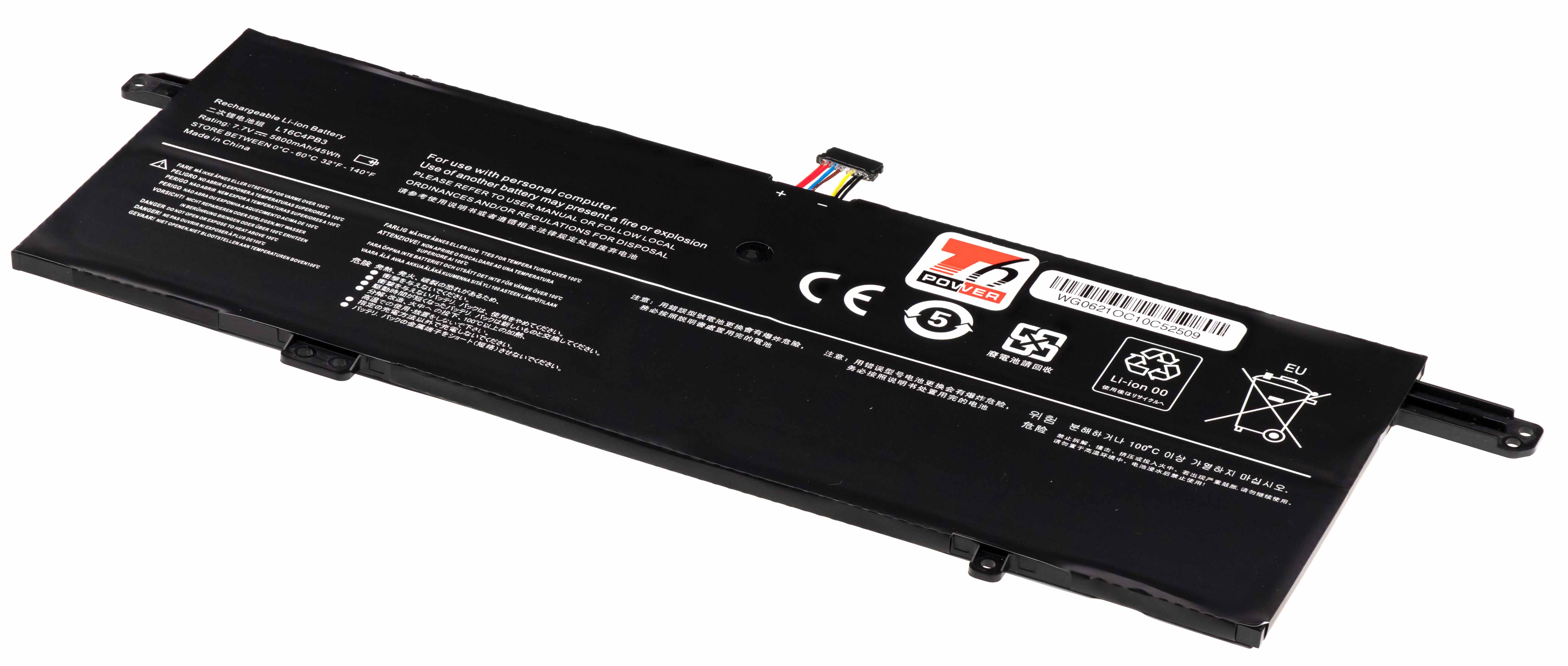 Baterie T6 Power Lenovo IdeaPad 720s-13IKB, 720s-13ARR serie, 5800mAh, 45Wh, 4cell, Li-Pol