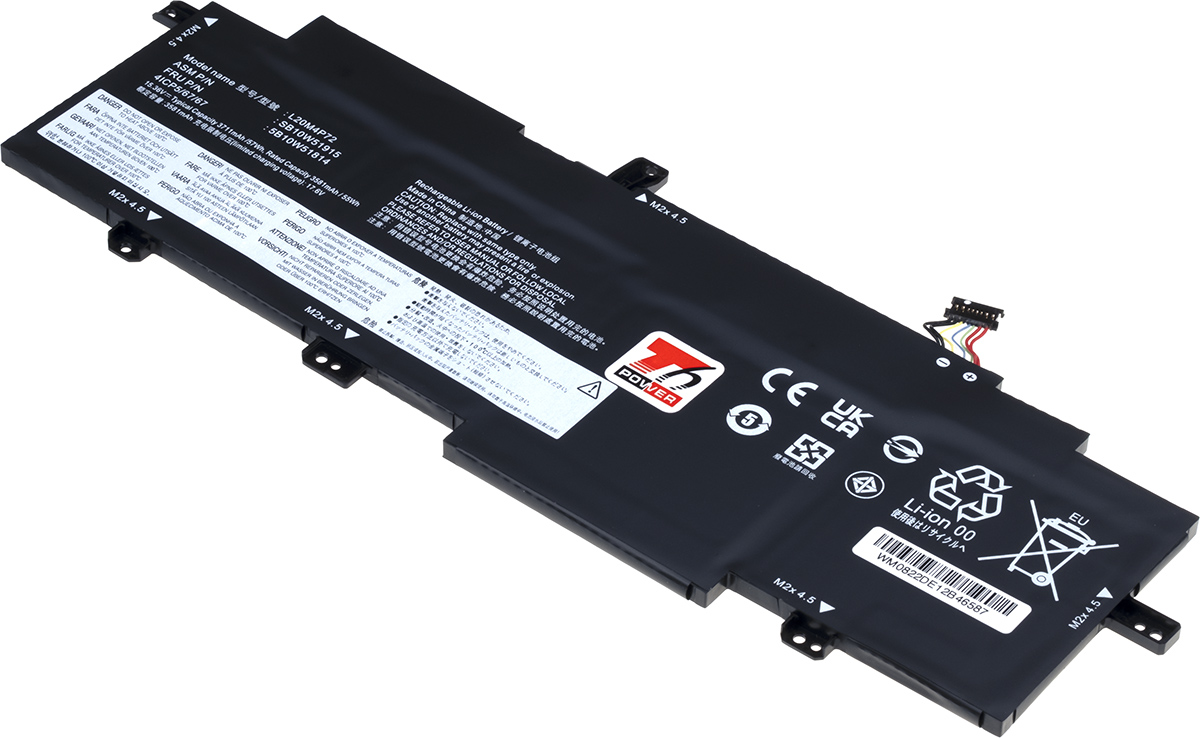 Baterie T6 Power Lenovo ThinkPad T14s Gen 2, 3711mAh, 57Wh, 4cell, Li-pol