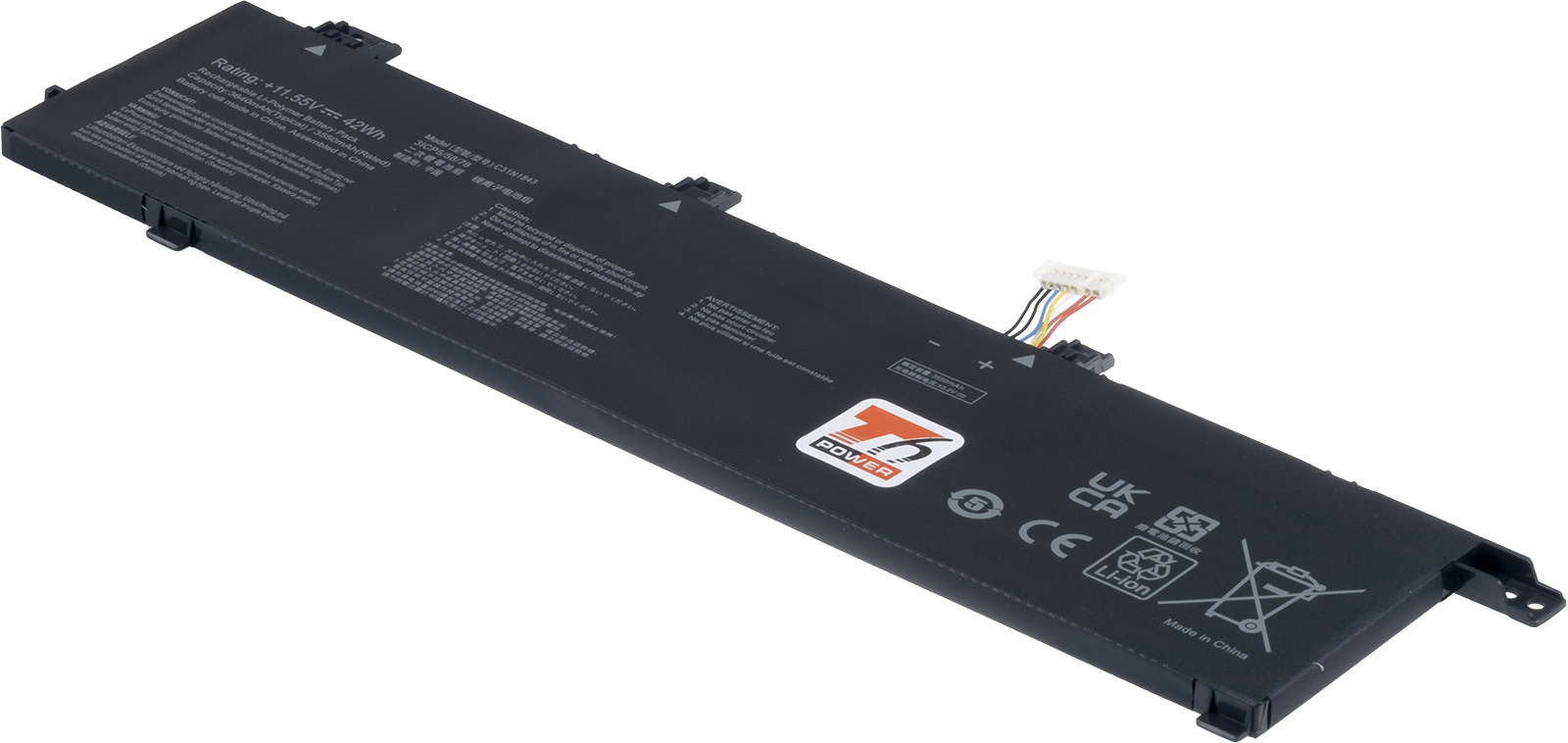 Baterie T6 Power Asus VivoBook S432F, S532F, X432F, X532F, 3640mAh, 42Wh, 3cell, Li-poly