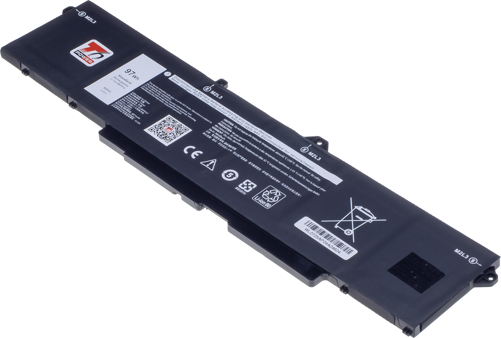 Baterie T6 Power pro Dell Latitude 5521, 5531, Precision 3561, 3571, 8500mAh, 97Wh, 6cell, Li-poly