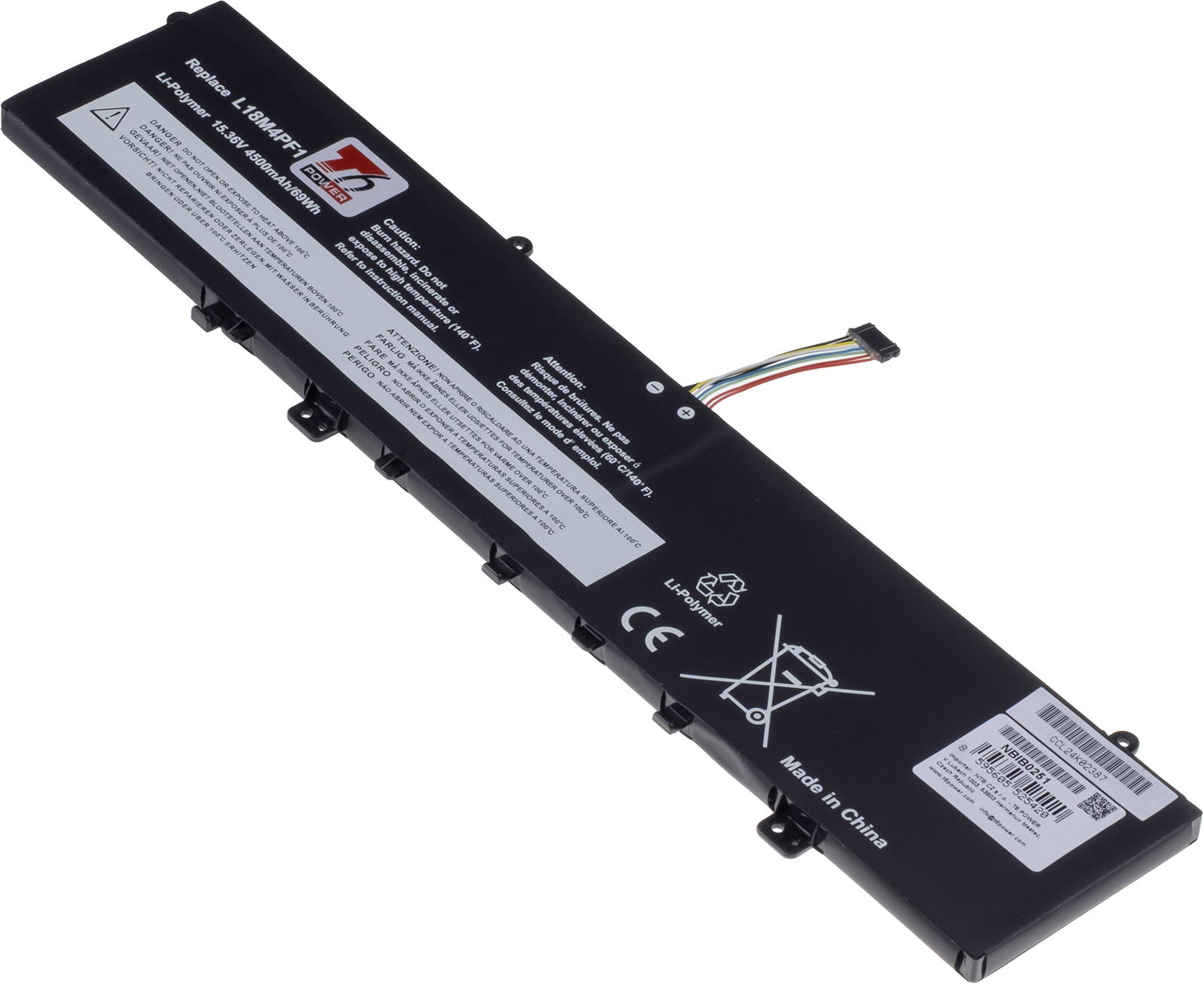 Baterie T6 Power pro Lenovo Yoga C940-15IRH, Yoga 9-15IMH5, 4500mAh, 69Wh, 4cell, Li-Pol