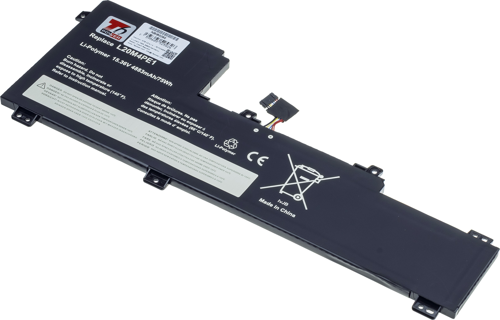 Baterie T6 Power pro Lenovo Yoga Slim 7 Pro 16ACH6, IdeaPad 5 Pro-16ACH6, 4883mAh, 75Wh, 4cell