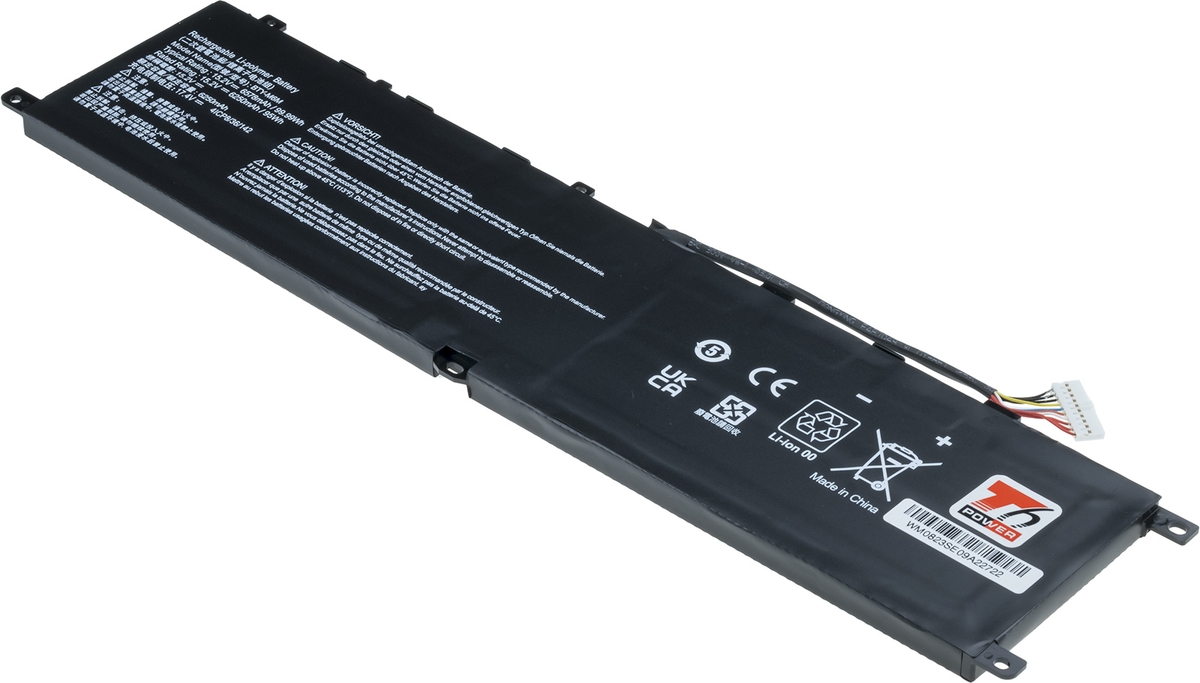 Baterie T6 Power pro MSI BTY-M6M, 6250mAh, 95Wh, 4cell, Li-poly