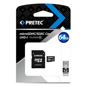 Obrázok Pretec Micro SDXC 64 GB CLASS 10 UHS-I + adapter (PC10MXC64G)