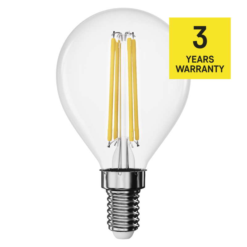 EMOS LED Filament Mini Globe / E14 / 3,4 W (40 W) / 470 lm / Teplá biela / 1525731252