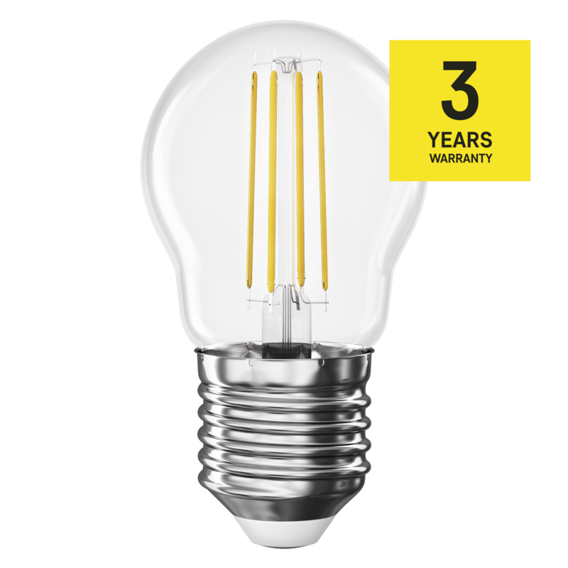 EMOS LED Filament Mini Globe / E27 / 3,4 W (40 W) / 470 lm / Neutrálna biela / 1525743403