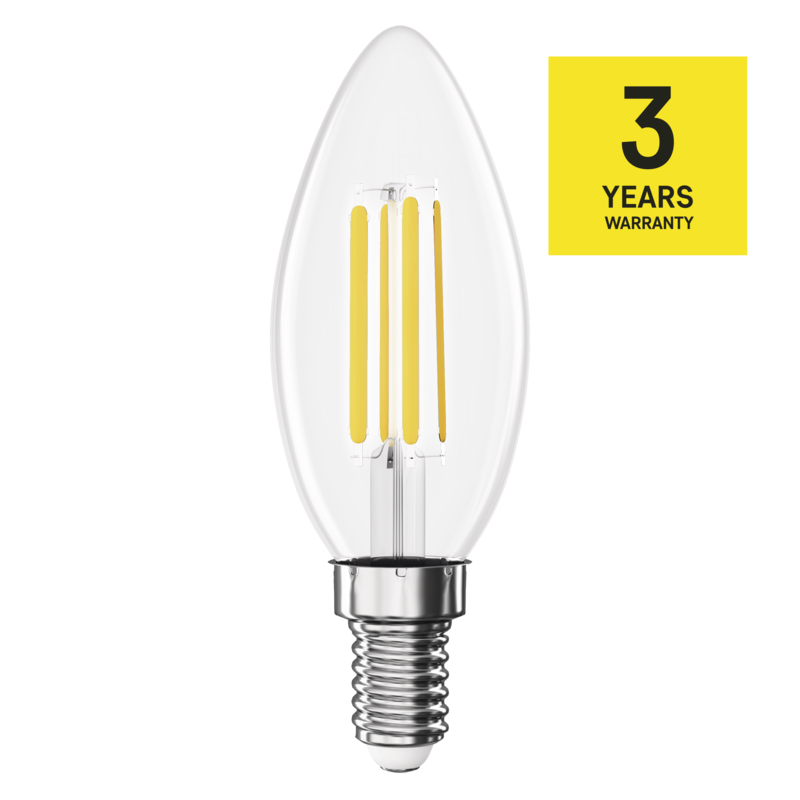 EMOS LED Filament sviečka / E14 / 7 W (75 W) / 1055 lm / Teplá biela / 1525731258