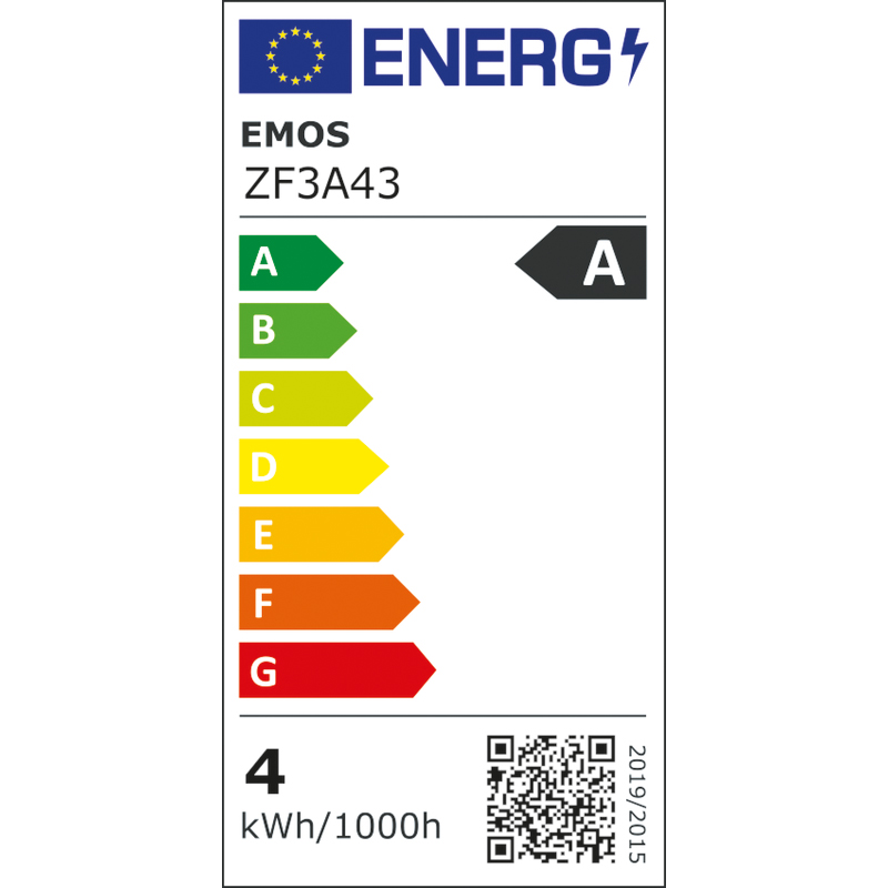 EMOS LED Filament sviečka A CLASS/ E14 / 3,8 W (60 W) / 806 lm / neutrálna biela / 1525731453