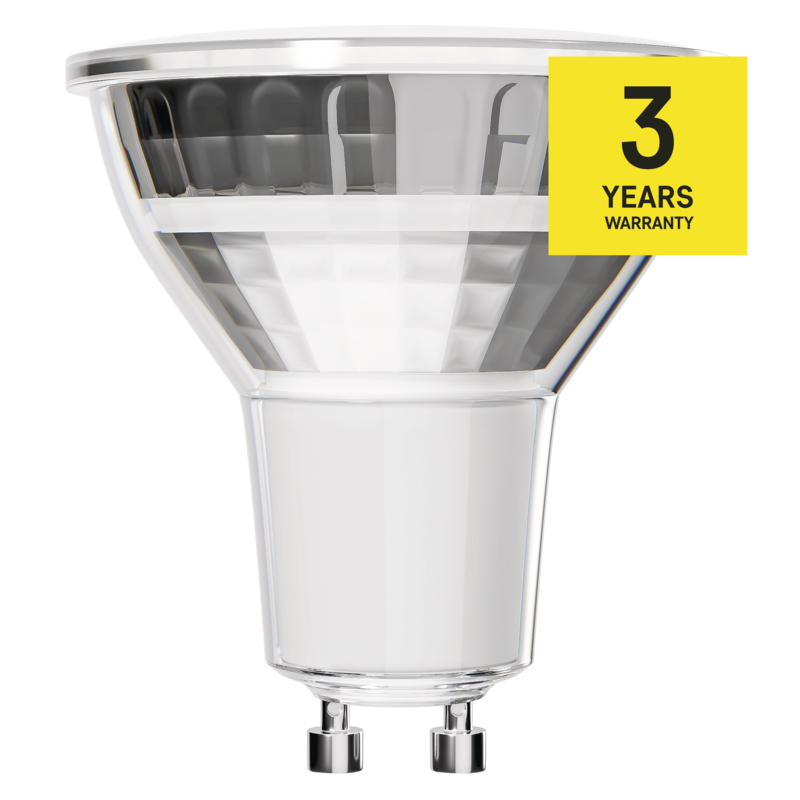 EMOS LED Classic MR16 strieborná/ GU10 / 3 W (32 W) / 345 lm / Neutrálna biela / 1525730427