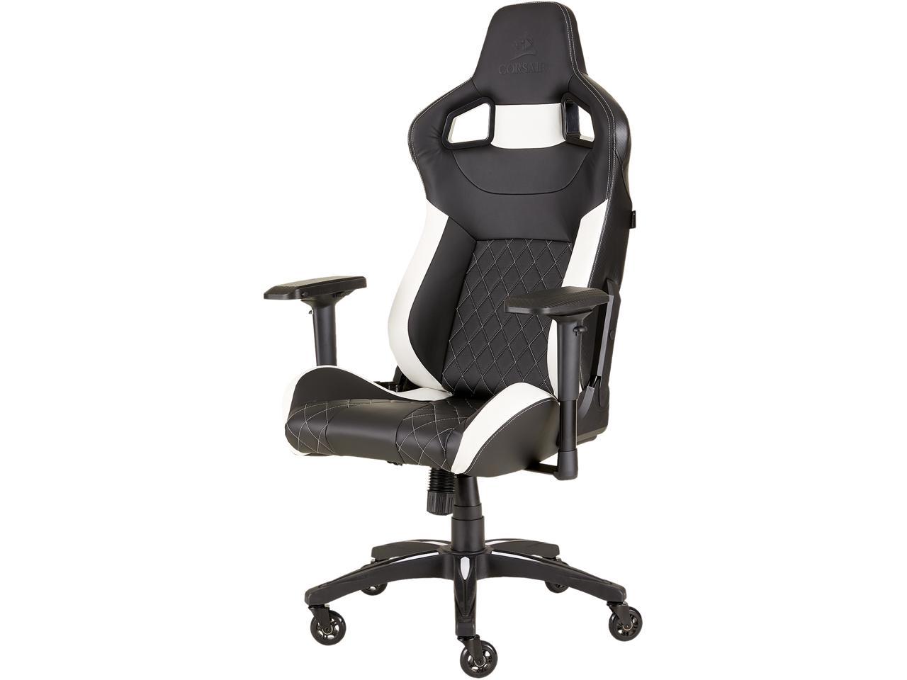 CORSAIR gaming chair T1, černá/bílá