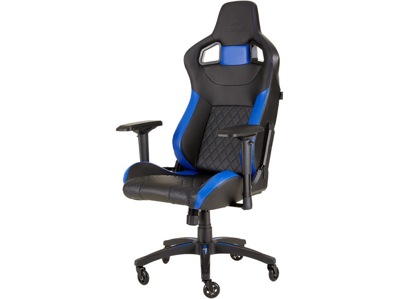 CORSAIR gaming chair T1, černá/modrá