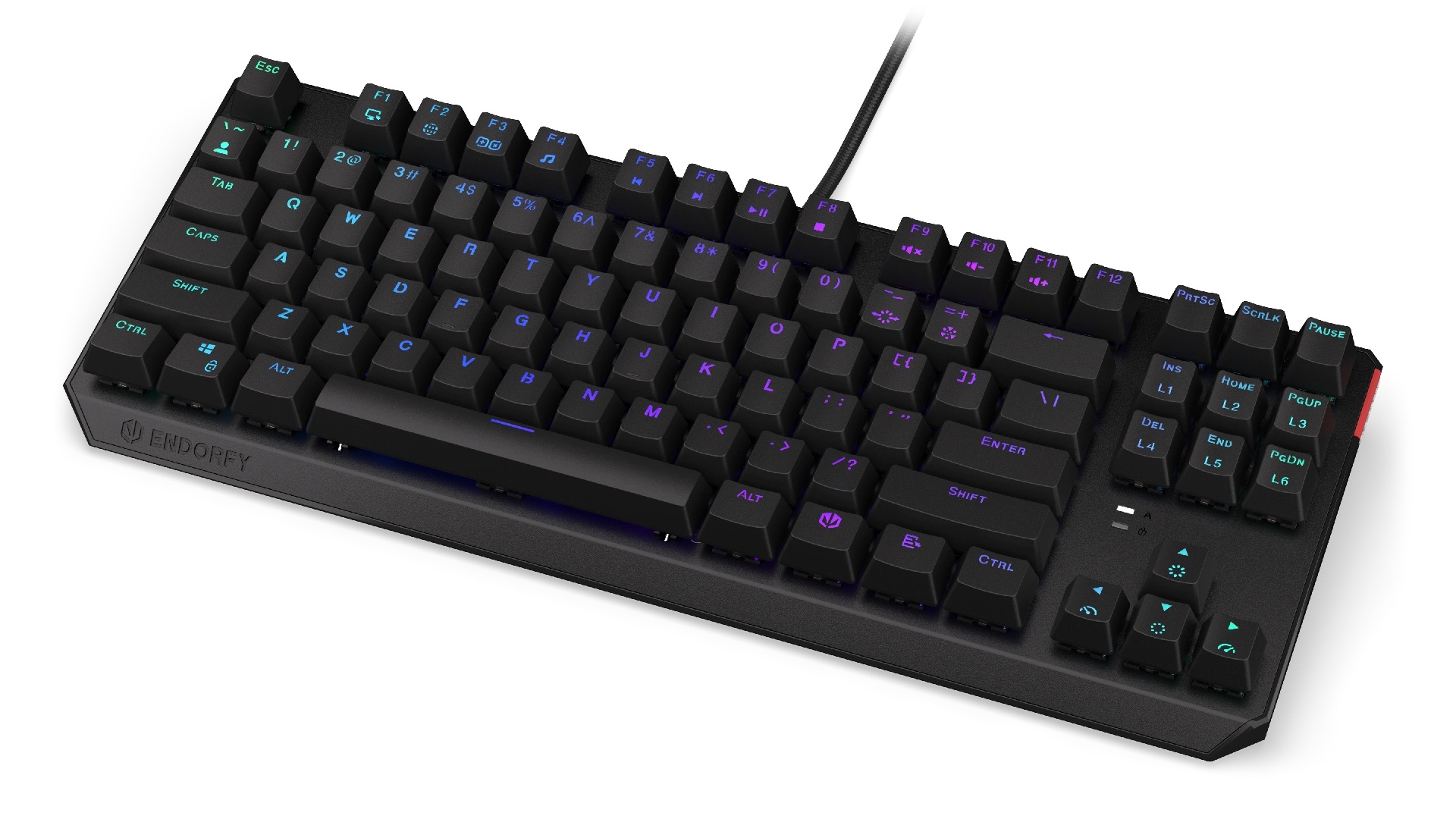 Endorfy Thock TKL Red/Drátové USB-A/US layout/Černá