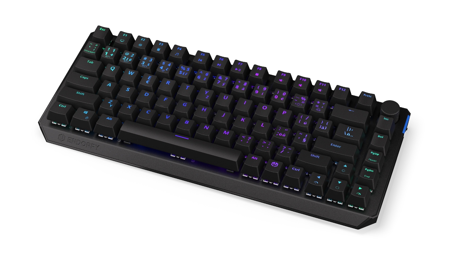 Endorfy Thock 75% Black/Drátové/Bezdrátové/CZ layout/Černá