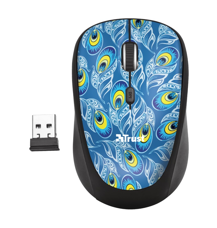 Obrázok TRUST YVI WIRELESS MOUSE - páv (23388)