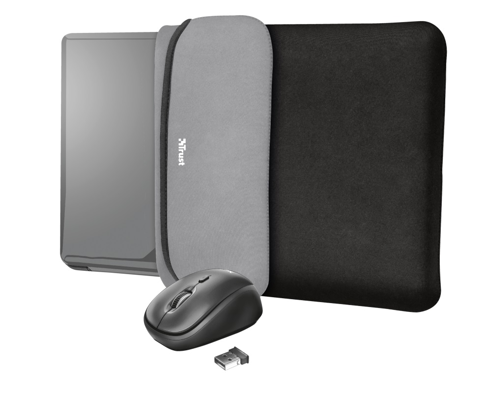 Obrázok TRUST YVO MOUSE & SLEEVE F/15.6 – BLACK (23449)