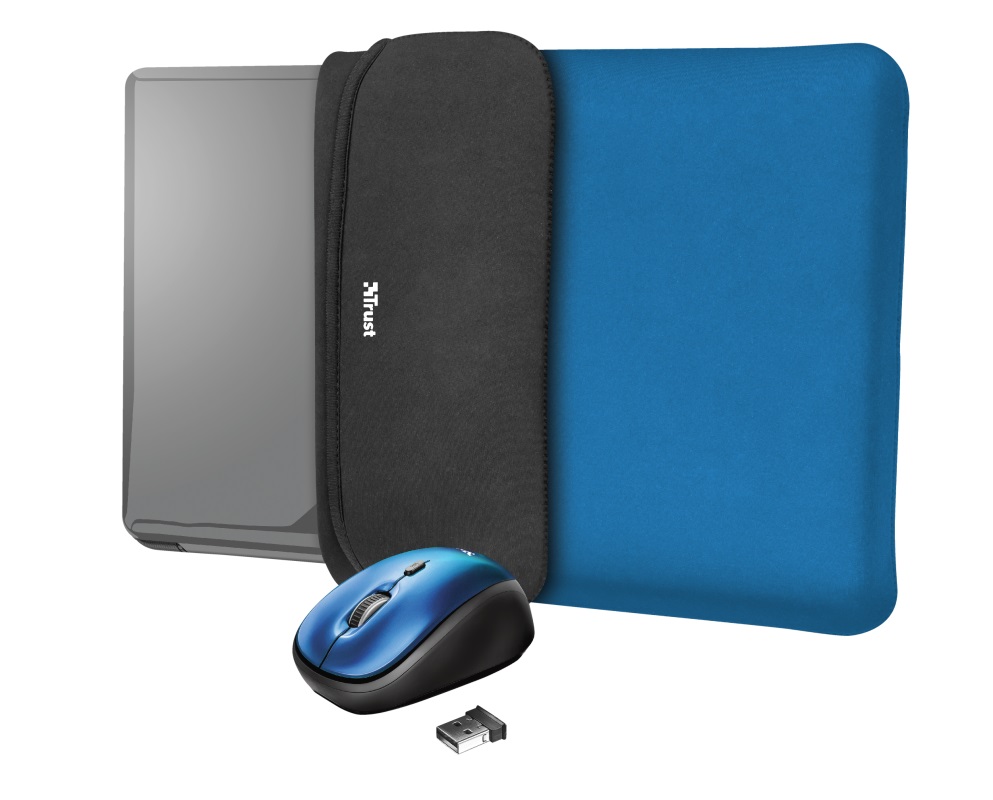 Obrázok TRUST YVO MOUSE & SLEEVE F/15.6 – BLUE (23452)