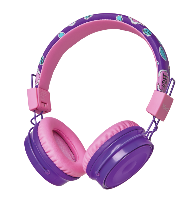 Obrázok Trust Comi Bluetooth Wireless Kids Headphones fialové (23608)