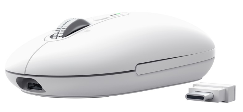 Trust Seron Slim/Kancelářská/Optická/3 200 DPI/USB+BT/Bílá