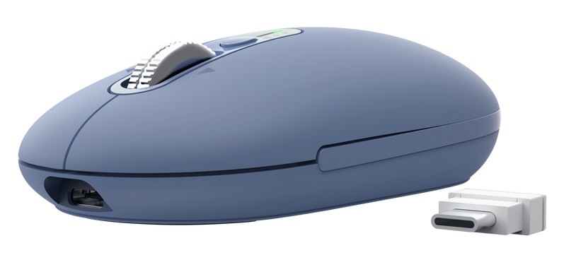 Trust Seron Slim/Kancelářská/Optická/3 200 DPI/USB+BT/Modrá