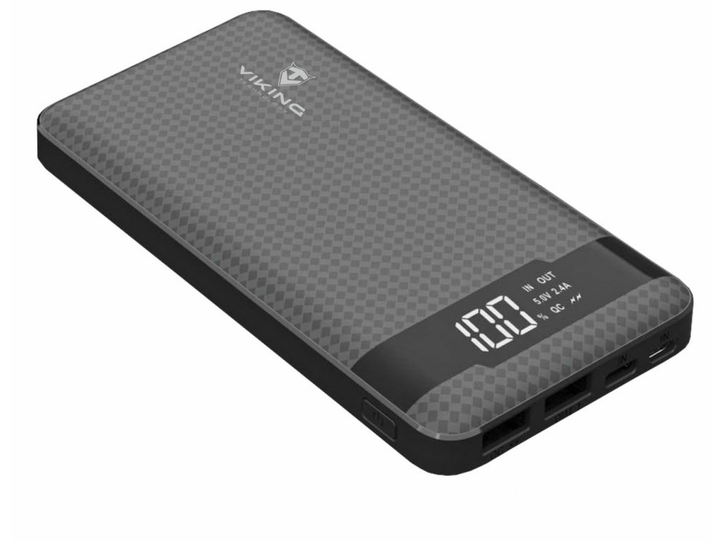 VIKING POWER BANK PN-961PD QC3.0 10000mah, QUICK CHARGE 3.0, Černá