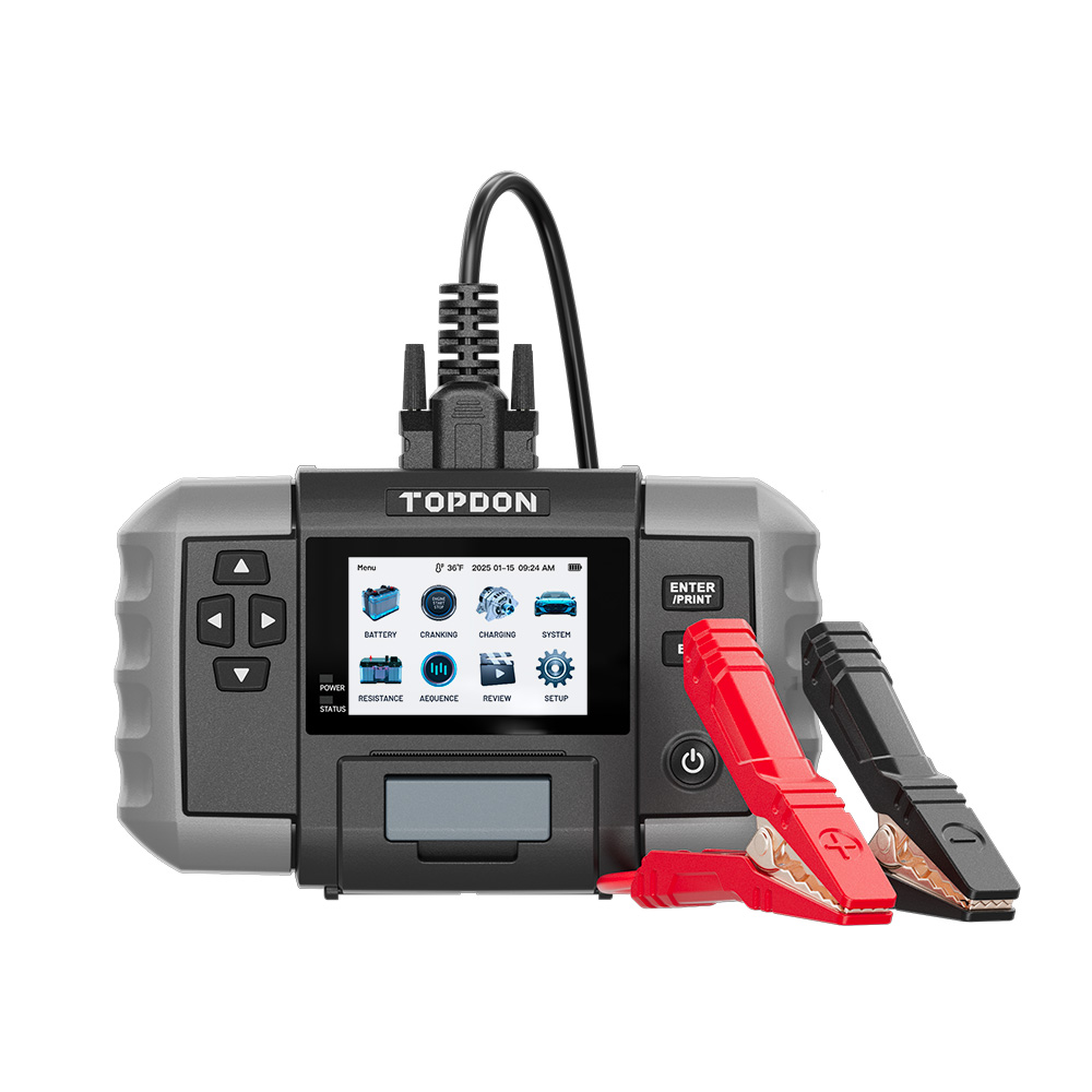 TOPDON Tester autobaterií BT600P/3,5'' displej/5200mAh/6V,12V,24V