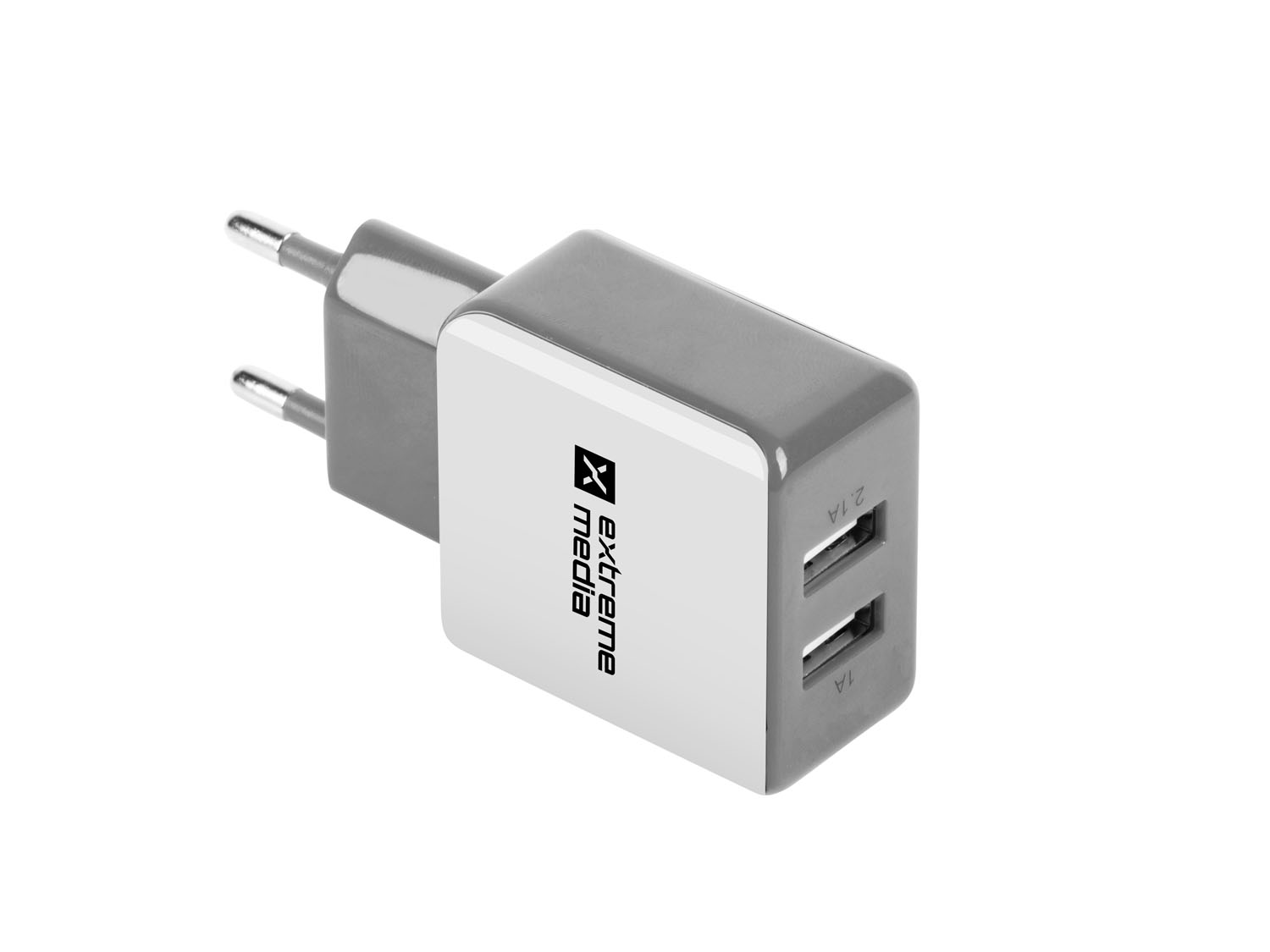 Obrázok Universální nabíječka Natec 2,1A, 2x USB, bílo-šedá NUC-0996