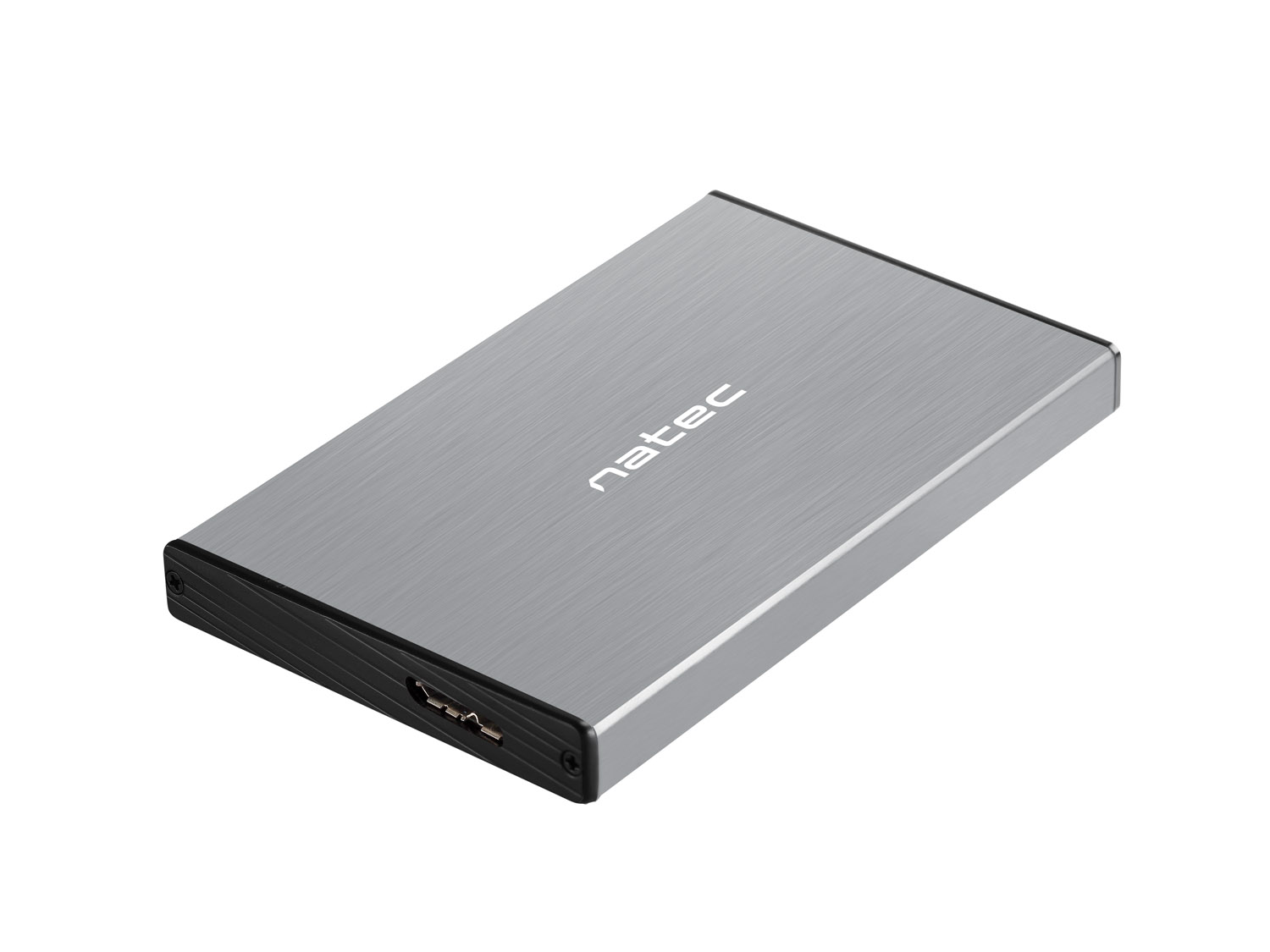Externí box pro HDD 2,5'' USB 3.0 Natec Rhino Go, šedý, hliníkové tělo