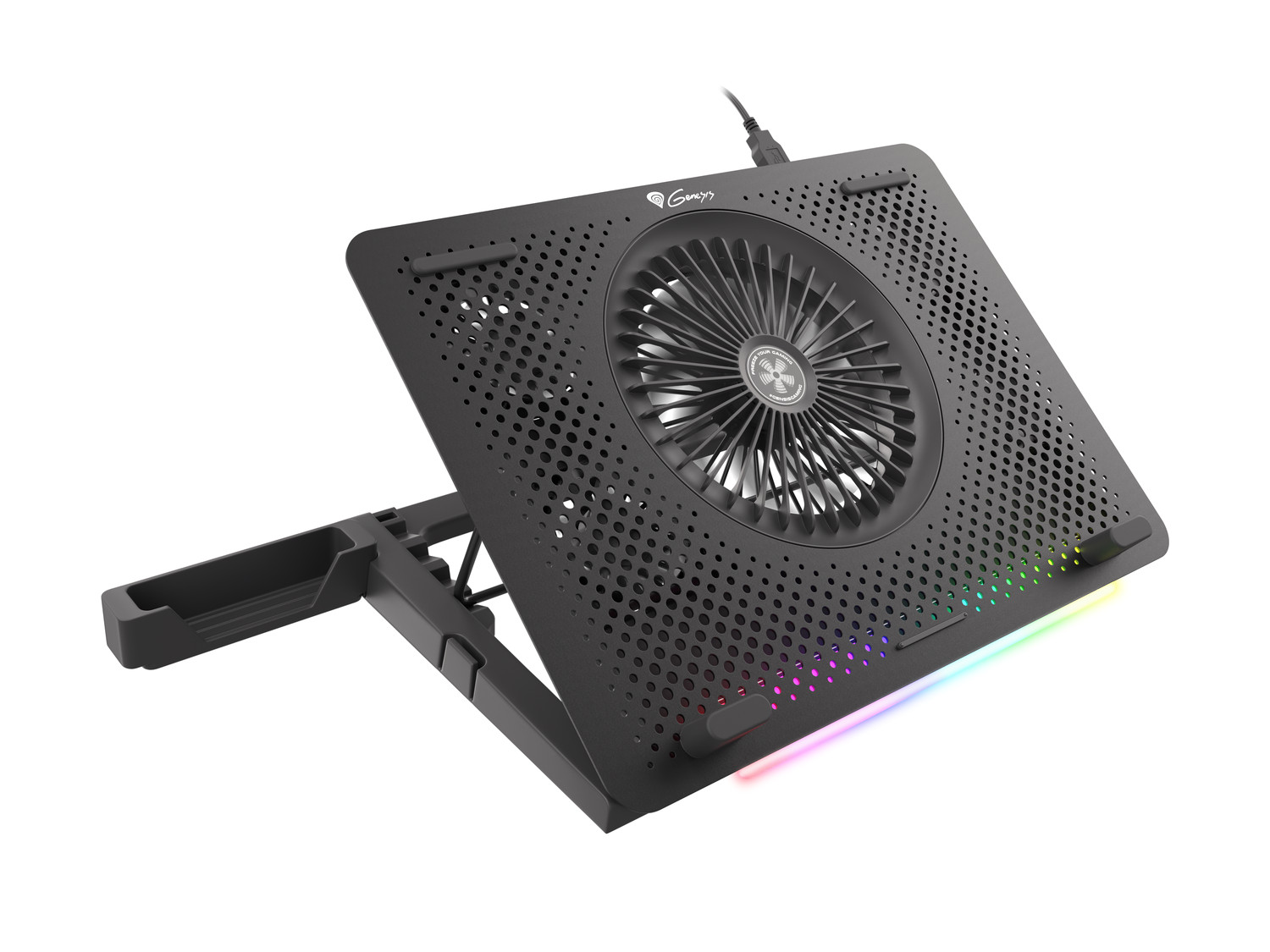 Chladící podložka pro NB Genesis Oxid 450 RGB do 15.6'', hliníkové tělo