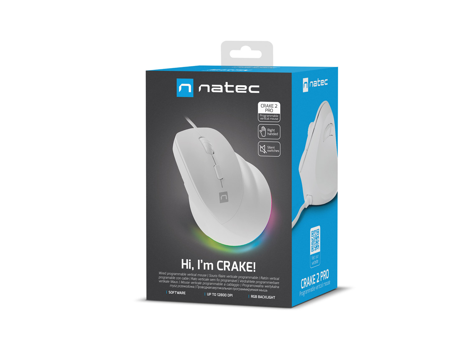 Natec CRAKE 2 PRO / USB-A / Biela / NMY-2273