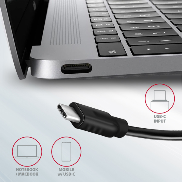 AXAGON hub USB-C / HMC-5G2 / USB 3.2 Gen2 / 2x USB-C / 2X USB-A / 1x HDMI / 60W PD / 0,1m