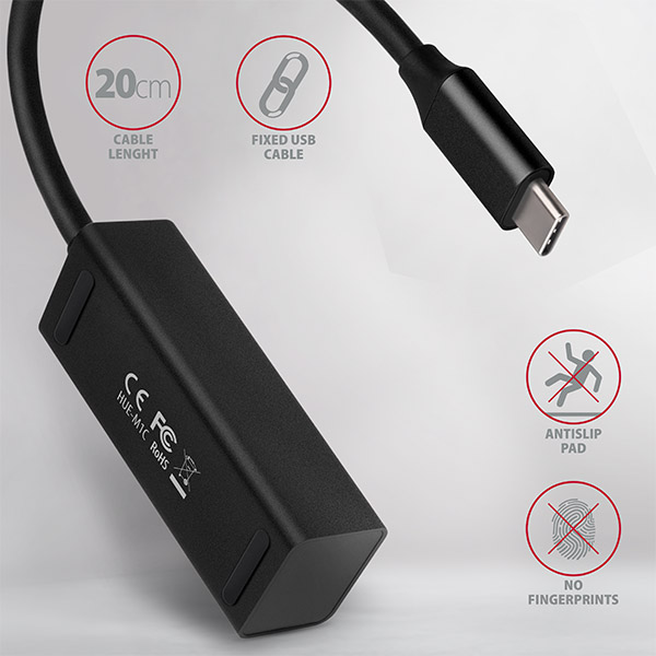 AXAGON MINI hub USB-C / HUE-M1C / USB 3.2 Gen1 / 4x USB-A / 0,2m