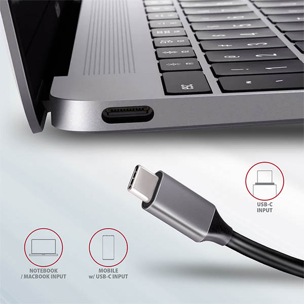 AXAGON HMC-5, USB 3.2 Gen 1 hub, porty 2x USB-A, HDMI, SD/microSD