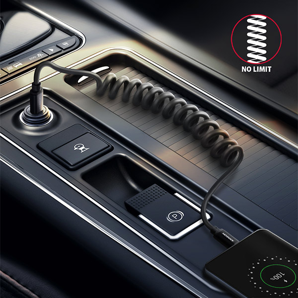 AXAGON BUCM-CM10TB, TWISTER kábel USB-C <-> USB-C, 0.6m, USB 2.0, PD 60W 3A, ALU, tpe, čierny