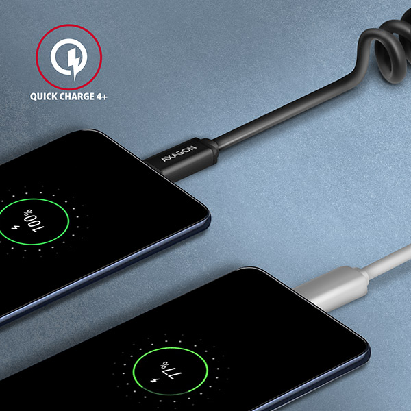 AXAGON BUCM-CM10TB, TWISTER kábel USB-C <-> USB-C, 0.6m, USB 2.0, PD 60W 3A, ALU, tpe, čierny