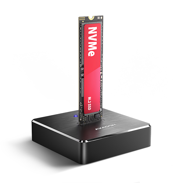 AXAGON ADSA-M2C11, USB-C 10Gbps dokovací stanice pro 1× M.2 NVMe/SATA SSD