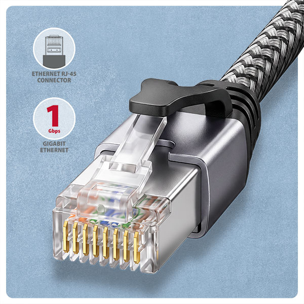 AXAGON ADE-CM15, USB-C Gigabit Ethernet adaptér s integrovaným síťovým CAT6 kabelem RJ-45 (1,5m)